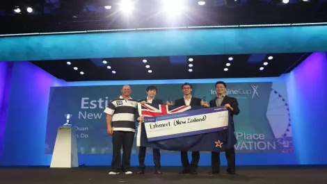 Hayden do jason wei and chris duan at imagine cup